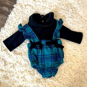 Smocked plaid outfit